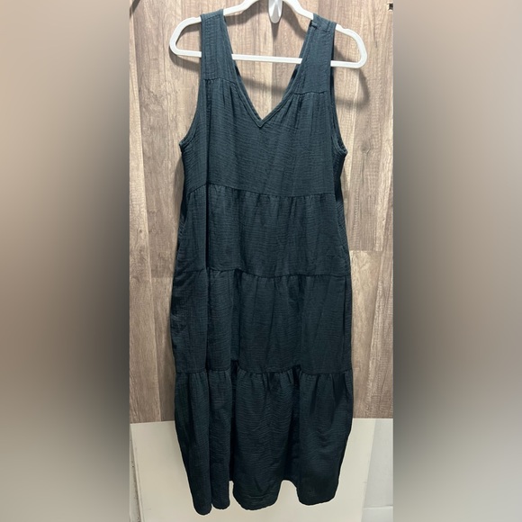 Marine Layer Women's Black Maxi Dress Sz Large EUC W/Pockets - Picture 4 of 6